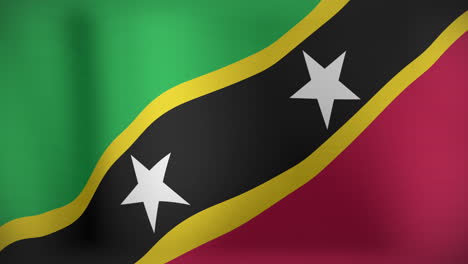 animation of waving flag of saint kitts and nevis