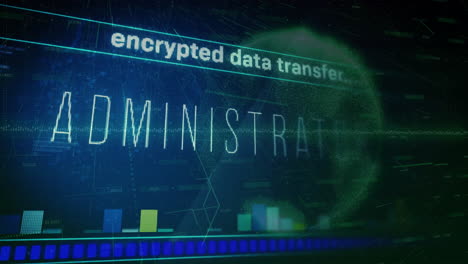 animación del procesamiento de datos digitales en todo el mundo y redes de conexiones