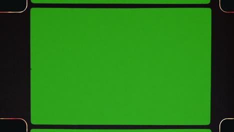 blank green screen film frame