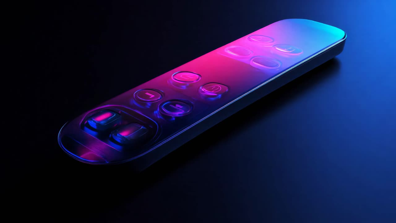 Futuristic Neon Remote Control