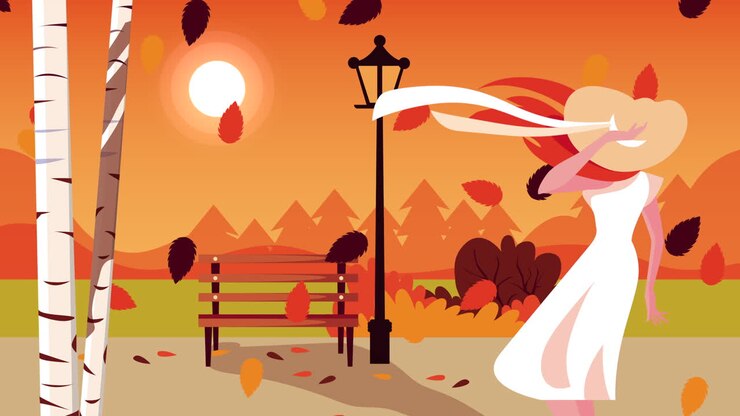 Женщина в осеннем парке