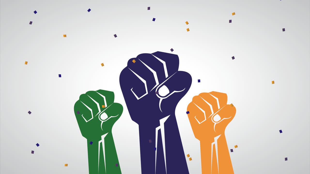 celebración del día de la independencia de brasil con manos fuertes