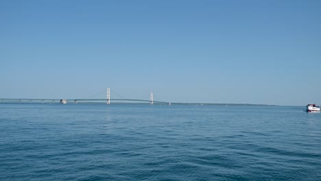 Mackinac-Bridge-Und-Fährpass,-Michigan