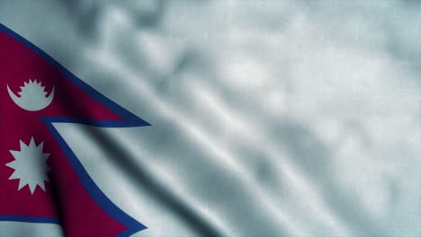 la bandera de nepal ondeando en el viento. la bandera nacional de nepal. el signo de nepal animación de bucle sin costura. 4k
