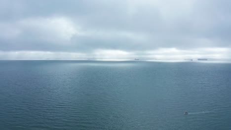 beautiful skies and water of the bay with sunbeams