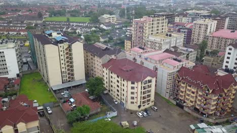 urban settlement in nairobi kenya, east africa citysapce apartment drone footage