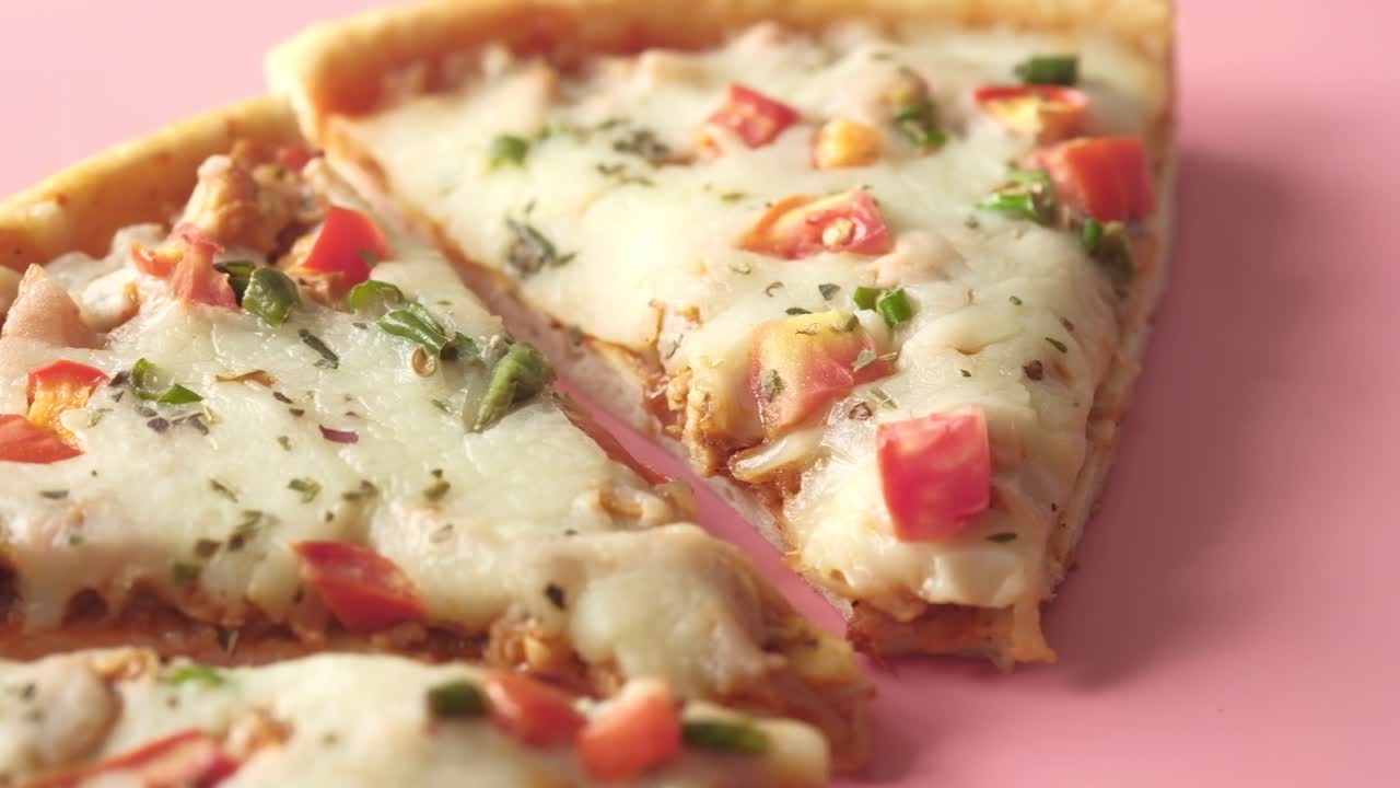 Close-up of Two Delicious Pizza Slices