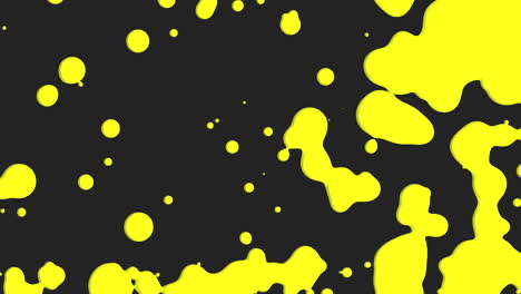 animation motion abstract yellow liquid spots 4