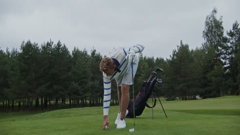 man playing golf