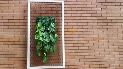 brick and flower wall background video with copy space area. file 2
