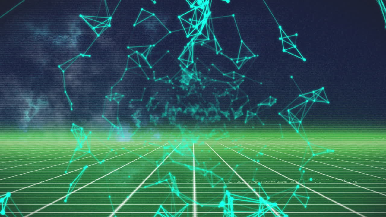 animación de la red de conexiones a través de la red