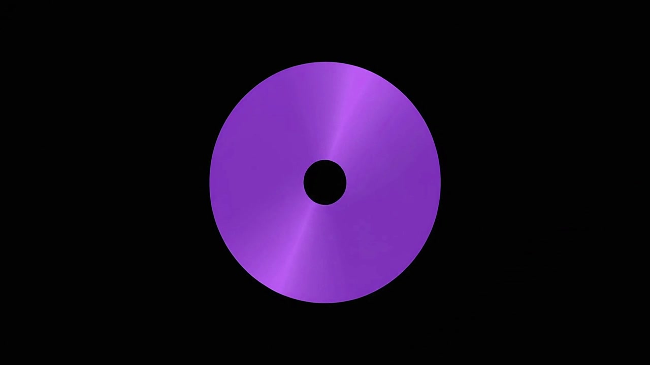Abstract Purple Geometric Shapes Forming a Circle on Black Background