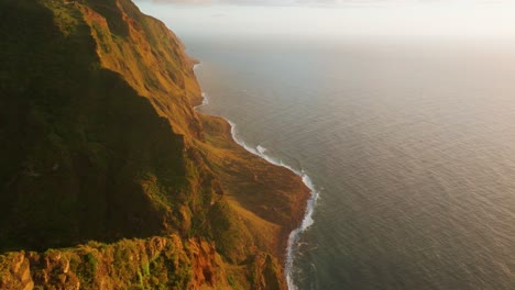 sunset at ponta da ladeira viewpoint in west madeira, portugal