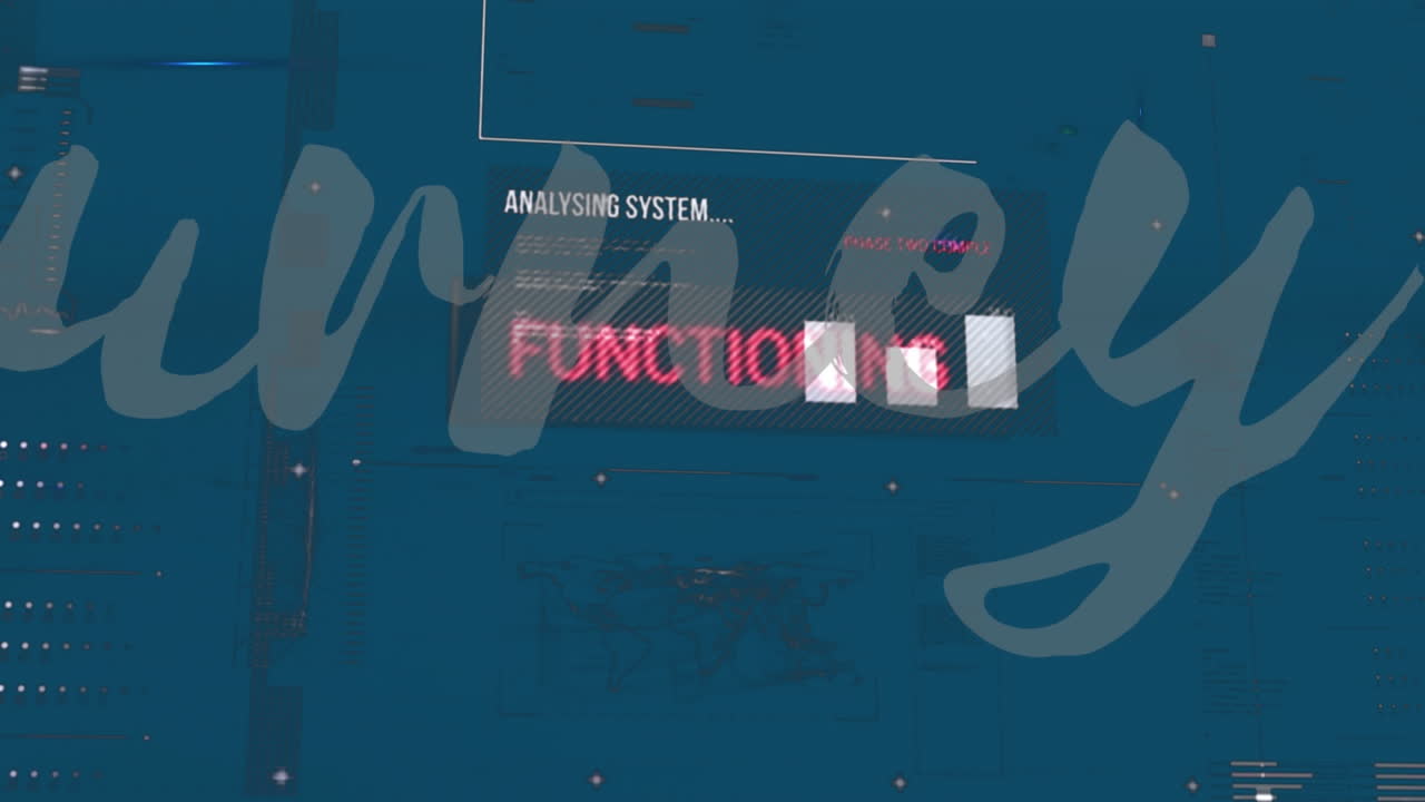 animación del procesamiento de datos sobre el texto.