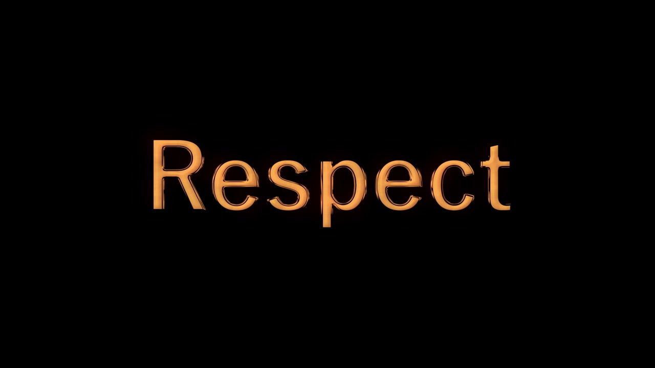 Respect text animation message motion graphics