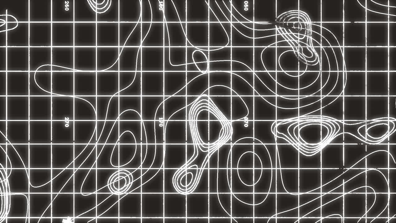 검은색 배경 위에 움직이는  ⁇ 색 선의 애니메이션