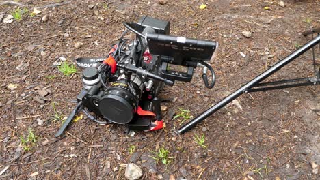 filming outdoors with red camera