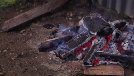 Slow-motion-firewood-in-Castro,-Chiloé-south-of-Chile