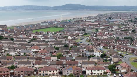 port talbolt, wales uk town streets and roads drone,aerial