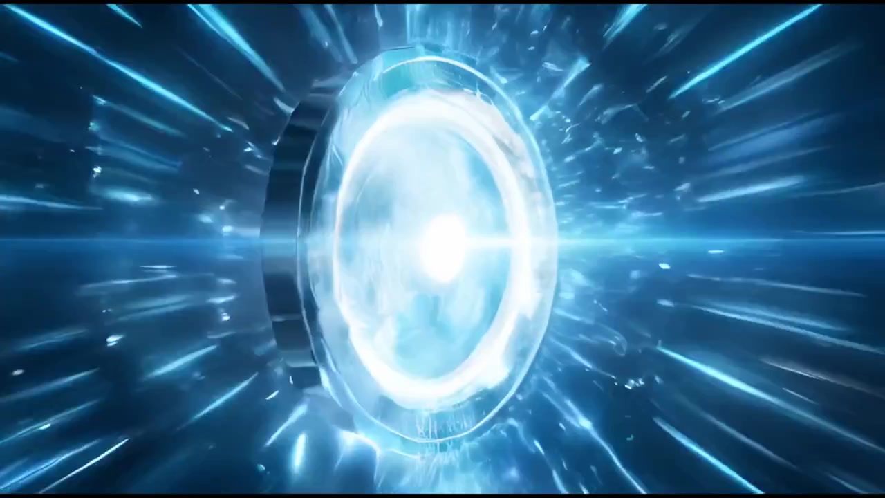 Raskt bevegelig futuristisk digital tunnel med glødende kryptovalutamynt.