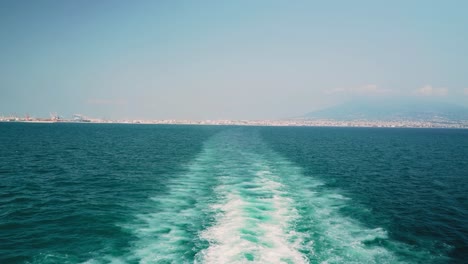 beautiful sea filmed from a moving sailing boat
