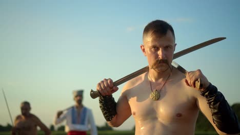 warrior's fearsome gaze. ukrainian cossack looks far 11