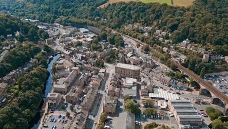 aerial drone footage of todmorden a small market town with a big industrial history-1