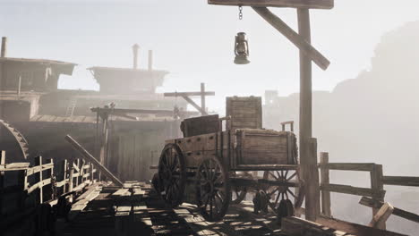 old west town scene