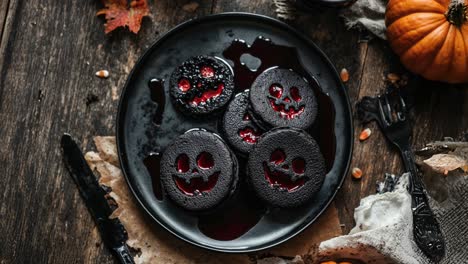 spooky halloween pancakes