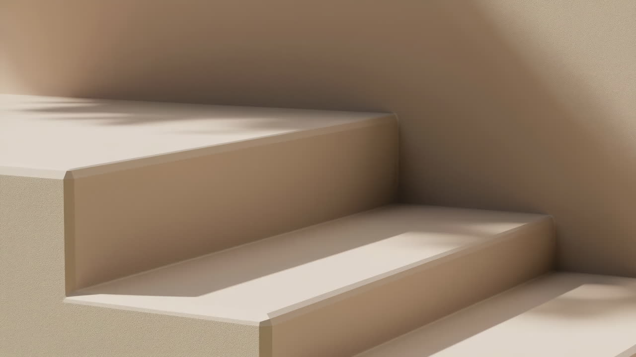 Gradini beige minimalisti con ombre
