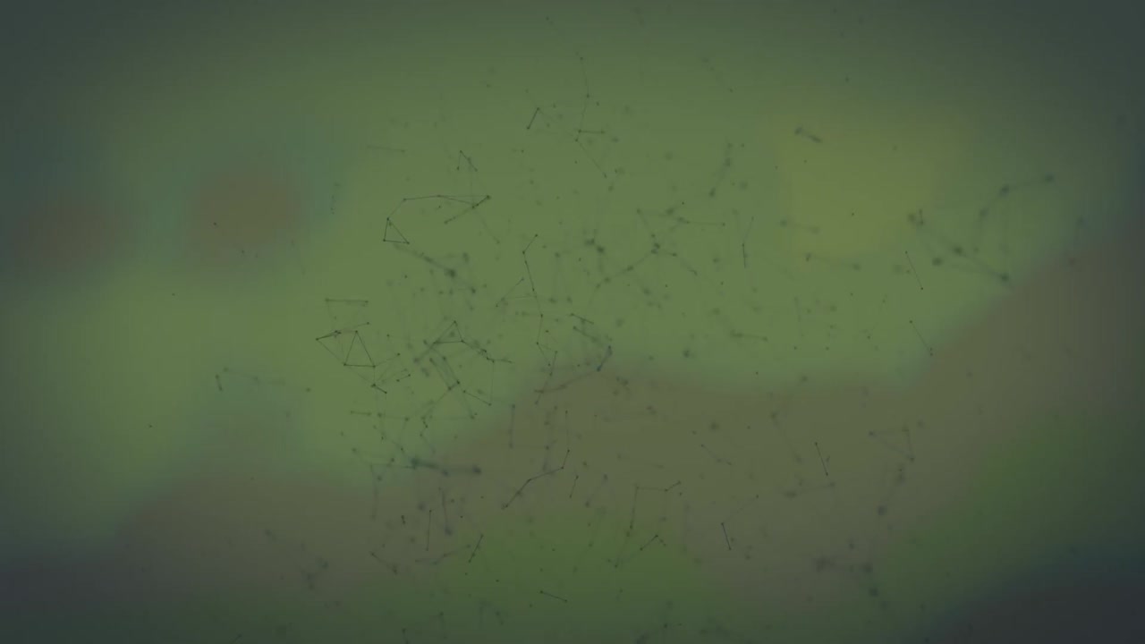 animación de una red de plexo verde que se mueve sobre un fondo verde