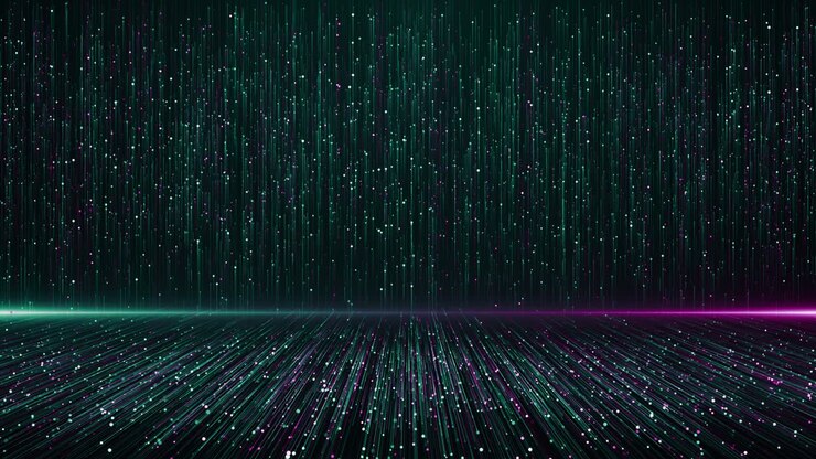 Particles green pink event game trailer titles cinematic concert stage background loop