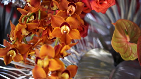 orange orchids bouquet