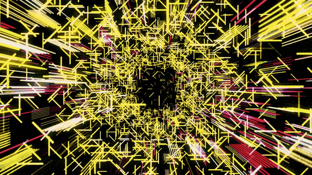 Abstract Colorful Tunnel of Lines