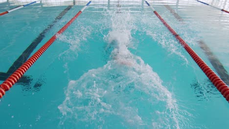 Swimmer-swimming-into-the-pool