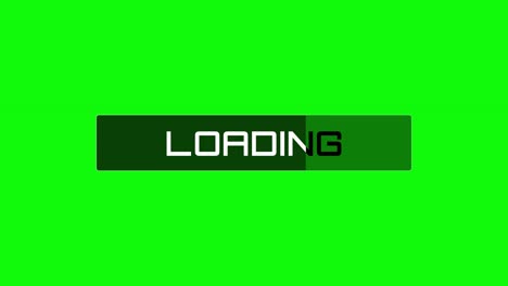 loading progress animation. progress loading bar ui indicator. loading text. green screen, chroma key
