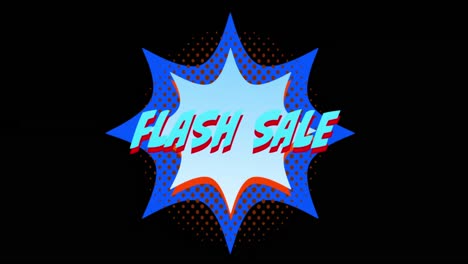 words flash sale appearing in front of explosion blue effect