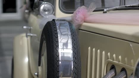 a white car at a wedding