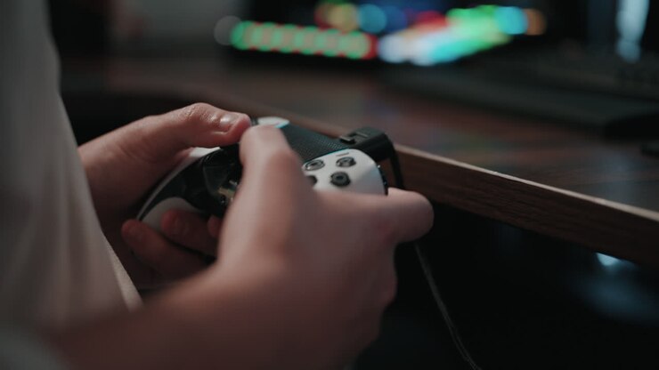 Person Playing Video Game