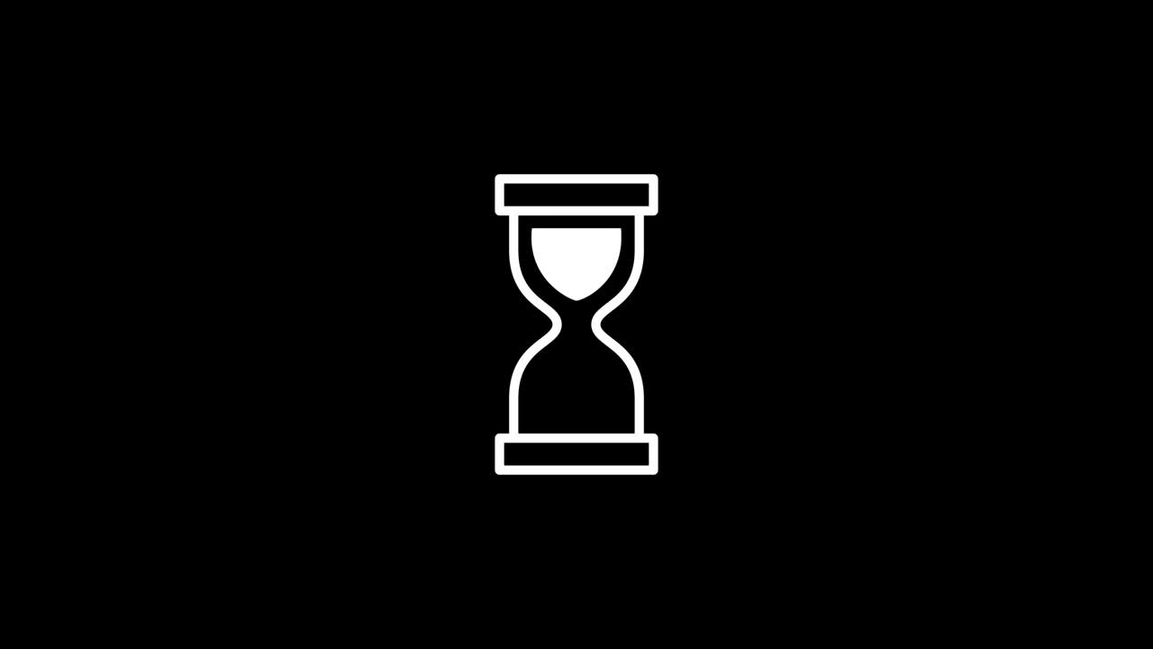 Loading Hourglass Cursor Loop Animation. 4K Video