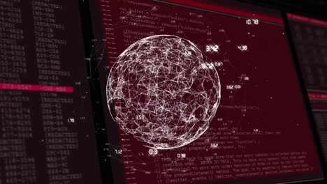 Animation-Des-Globus-über-Der-Datenverarbeitung