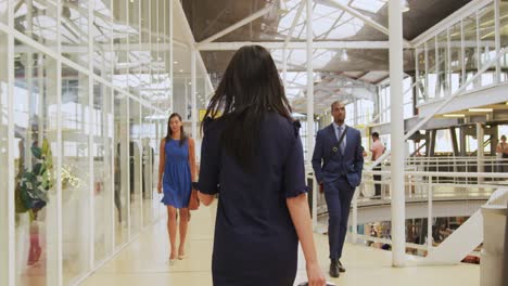 delegates arriving at a business convention