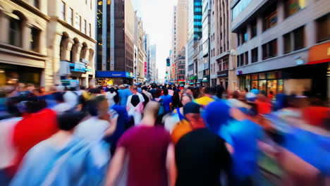 escena de la calle ocupada en una ciudad