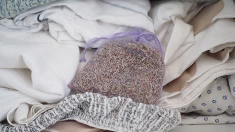lavender air freshener in laundry