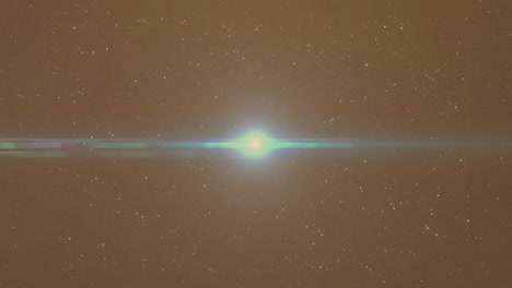 loading spinner icon spinning over glowing halo in starfield background with green blue lens flare