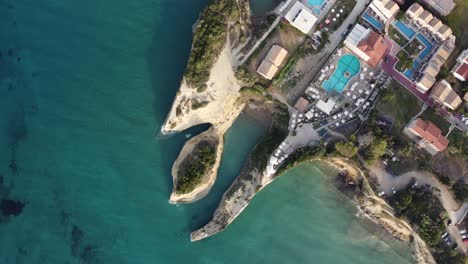 corfu island canal d'amour in sidari area, with famous canal d'amour