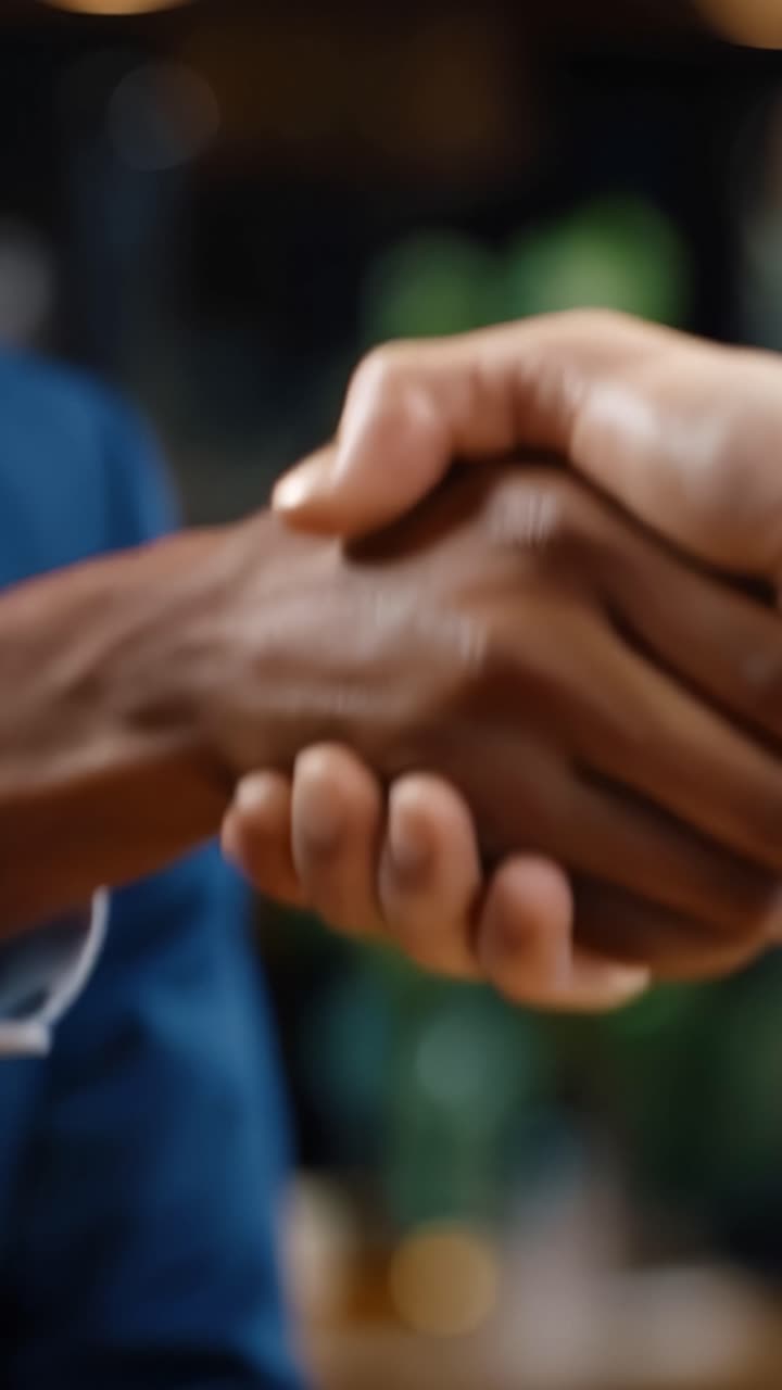 A Powerful Handshake Representing Unity and Collaboration Between Two Individuals in a Professional Setting, Symbolizing Trust, Partnership, and Mutual Respect