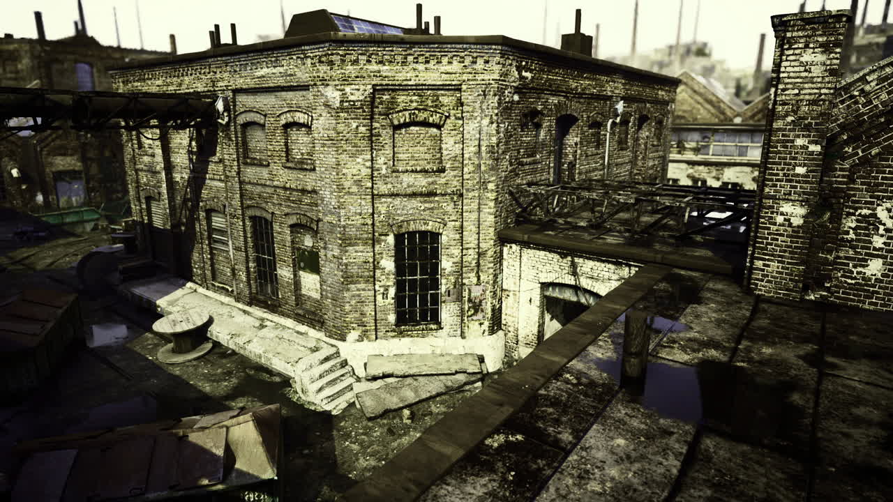 Abandoned industrial building reveals hidden urban beauty at sunrise