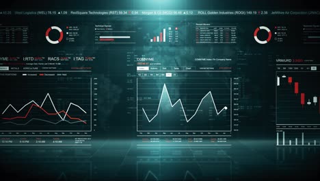 abstract background with stock market information. seamless loop.