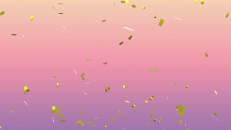 Animation-of-confetti-falling-over-gradient-pink-background
